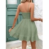 image:imageFloerns Womens Sleeveless Tiered Mini Shirred Textured Cami DressesOlive Green
