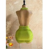 image:imageFloerns Womens Summer Halter Mini Dress Ruched Vacation Bodycon DressesGreen