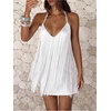 image:imageFloerns Womens Tassel Halter Mini Dress Club Date Night Party DressesWhite