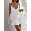 image:imageFloerns Womens Tassel Halter Mini Dress Club Date Night Party DressesWhite