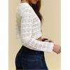 image:imageFloerns Womens Tie Front Long Sleeve Ribbed Knit Shrug Cardigan Crop TopBeige
