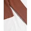 image:imageFloerns Womens Tie Front Long Sleeve Ribbed Knit Shrug Cardigan Crop TopCoffee Brown