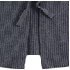 image:imageFloerns Womens Tie Front Long Sleeve Ribbed Knit Shrug Cardigan Crop TopDark Grey