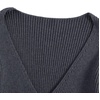 image:imageFloerns Womens Tie Front Long Sleeve Ribbed Knit Shrug Cardigan Crop TopDark Grey