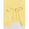 image:imageFloerns Womens Tie Front Long Sleeve Ribbed Knit Shrug Cardigan Crop TopLight Yellow