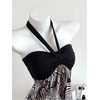 image:imageFloerns Womens Y2k Animal Print Halter Sleeveless Going Out Mini DressesBlack