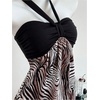 image:imageFloerns Womens Y2k Animal Print Halter Sleeveless Going Out Mini DressesBlack