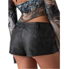 image:imageFloerns Womens Y2k Mini Shorts Zip Up Low Waist PU Leather Hot PantsBlack Pure