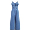 image:imageFloerns Girls Bowknot Sleeveless Overall Denim Jumpsuit Kids Baggy JeansLight Blue