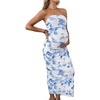 White Blue Tie Dye