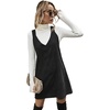 image:imageFloerns Womens Casual V Neck A Line Corduroy Pinafore Overall DressA Black