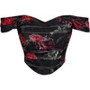 Black Red Floral
