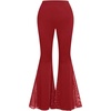 image:imageFloerns Womens Plus Size Rhinestone Flare Leggings High Waist Bell BottomsRed