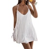 image:imageFloerns Womens Tassel Halter Mini Dress Club Date Night Party DressesWhite