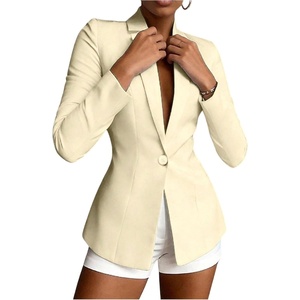 image:imageFloerns Womens Casual Long Sleeve Graphic Colorful Blazer Work Suit JacketButter Yellow