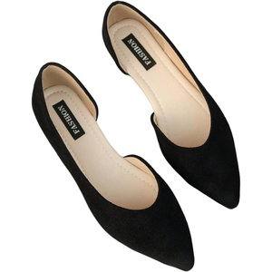 image:imageFloerns Womens Elegant Flats Pointed Toe Slip On Work Dressy Ballet FlatsBlack