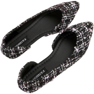 image:imageFloerns Womens Elegant Flats Pointed Toe Slip On Work Dressy Ballet FlatsBlack Multi