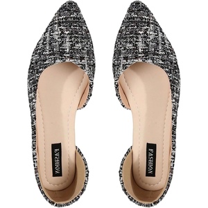 image:imageFloerns Womens Elegant Flats Pointed Toe Slip On Work Dressy Ballet FlatsGrey Multi