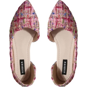 image:imageFloerns Womens Elegant Flats Pointed Toe Slip On Work Dressy Ballet FlatsPink