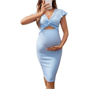 image:imageFloerns Womens Maternity Baby Shower Dress Photoshoot Pregnancy DressesBlue