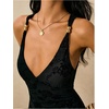image:imageFloerns Womens Elegant V Neck Long Dress Floral Criss Cross Backless Wedding Guest DressesBlack