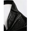 image:imageFloerns Womens Faux Leather Halter Dress Draped Front Ruched Bodycon Date Night Mini DressesBlack