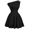 image:imageFloerns Womens Plus Size Off The Shoulder A Line Going Out Mini DressesBlack