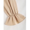 image:imageFloerns Womens Sweetheart Neck Puff Sleeve Dress Zipper A Line Short Ruffle DressesKhaki
