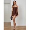 image:imageFloerns Womens Y2k Halter Neck Bodycon Date Night Mini DressesCoffee