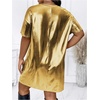 image:imageFloerns Women Plus Size Metallic Party Night Out T Shirt Short DressesGold