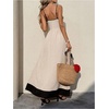 image:imageFloerns Womens Backless V Neck Maxi Dress Spaghetti Strap Flowy DressesApricot