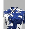 image:imageFloerns Womens Cheongsam Chinese Traditional Dragon Print Qipao Bodycon Mini DressBlue