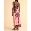 image:imageFloerns Womens Cut Out Tropical Maxi Dress Bow Tie Shoulder Cami Vacation DressesPink