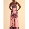 image:imageFloerns Womens Cut Out Tropical Maxi Dress Bow Tie Shoulder Cami Vacation DressesPink