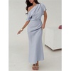 image:imageFloerns Womens Elegant Off Shoulder Ruched Wedding Guest Maxi DressBlue