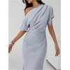 image:imageFloerns Womens Elegant Off Shoulder Ruched Wedding Guest Maxi DressBlue