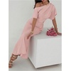 image:imageFloerns Womens Elegant Off Shoulder Ruched Wedding Guest Maxi DressPink
