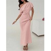 image:imageFloerns Womens Elegant Off Shoulder Ruched Wedding Guest Maxi DressPink