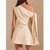 image:imageFloerns Womens Elegant Off The Shoulder Mini Dress Wedding Guest DressesApricot