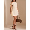 image:imageFloerns Womens Elegant Off The Shoulder Mini Dress Wedding Guest DressesApricot