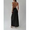 image:imageFloerns Womens Halter Neck Maxi Dress Sleeveless Wedding Guest DressesBlack