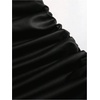 image:imageFloerns Womens Leather Off The Shoulder Mini Dress Knot Ruched Festival Concert Outfit Bodycon DressesBlack