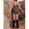 image:imageFloerns Womens Plus Size Galaxy Sheer Mesh Slit Long Dresses Sleeveless Y2k Cami DressBlack