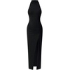 image:imageFloerns Womens Sleeveless Halter Dress Ruched Split Party Date Night Bodycon Long DressesBlack