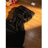 image:imageFloerns Womens Strapless Dress Tube Ruched Ruffle Trim Going Out Bodycon Mini DressesBlack