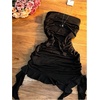 image:imageFloerns Womens Strapless Dress Tube Ruched Ruffle Trim Going Out Bodycon Mini DressesBlack