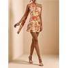 image:imageFloerns Womens Summer One Shoulder Backless Mini DressOrange