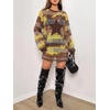 image:imageFloerns Womens Y2K See Through Long Sleeve Club Mini Dress Concert OutfitsBrown