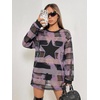 image:imageFloerns Womens Y2K See Through Long Sleeve Club Mini Dress Concert OutfitsPurple
