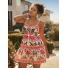image:imageWomens Plus Size Sleeveless Cami Smocked Vacation Dresses Tropical Boho DressOrange